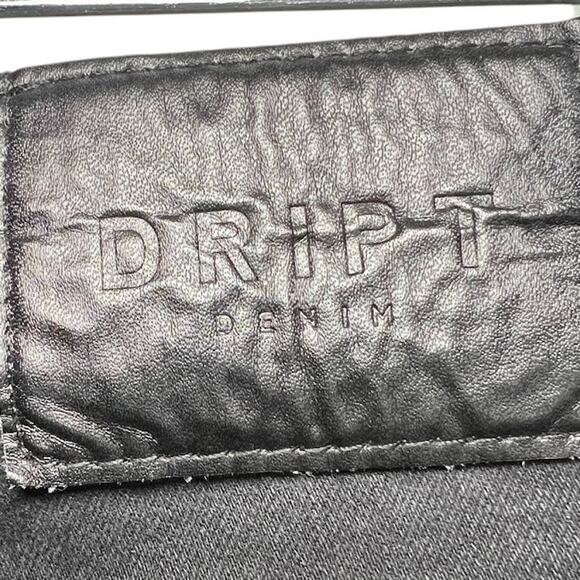 Dript Women's Black Patchwork Skinny Jeans 4 Button Fly Size 30 - Picture 6 of 7